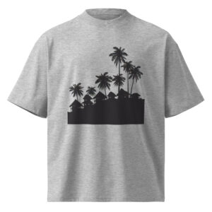 Unisex organic oversized high neck t-shirt