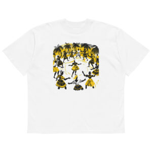 Unisex organic oversized high neck t-shirt