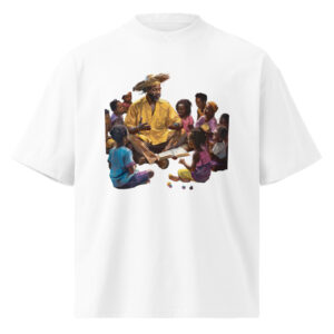 Unisex organic oversized high neck t-shirt