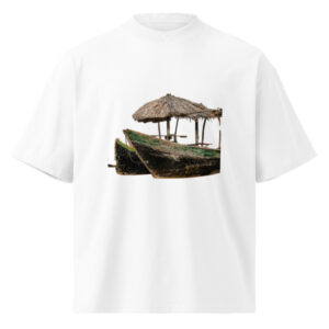 Unisex organic oversized high neck t-shirt