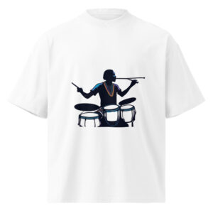 Unisex organic oversized high neck t-shirt