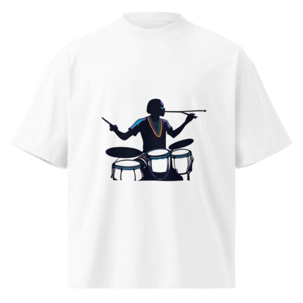 Unisex organic oversized high neck t-shirt