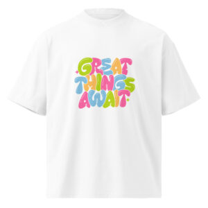 Unisex organic oversized high neck t-shirt