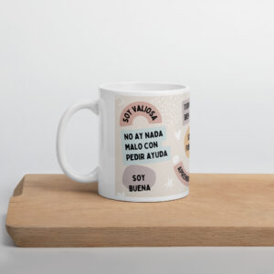 White glossy mug