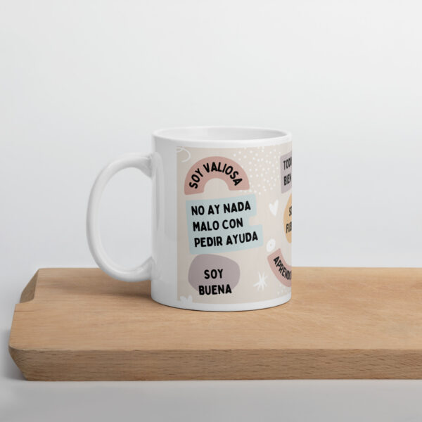 White glossy mug