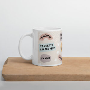 White glossy mug