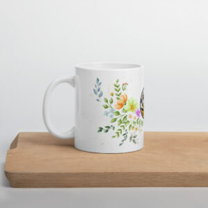 White glossy mug