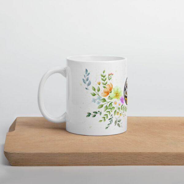White glossy mug