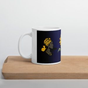 White glossy mug
