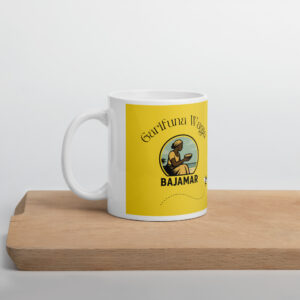 White glossy mug