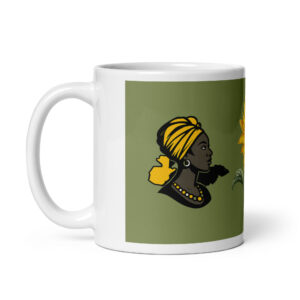 White glossy mug
