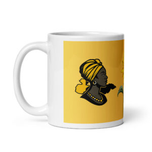White glossy mug