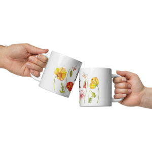 White glossy mug