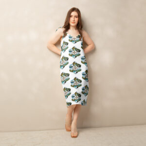 Tie-strap midi dress