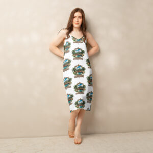 Tie-strap midi dress