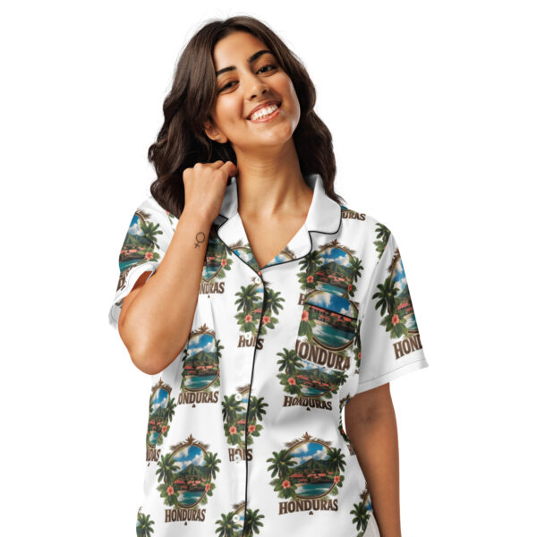 All-over print women’s short sleeve pajama top - Image 3