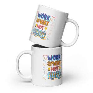 White glossy mug