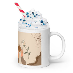 White glossy mug