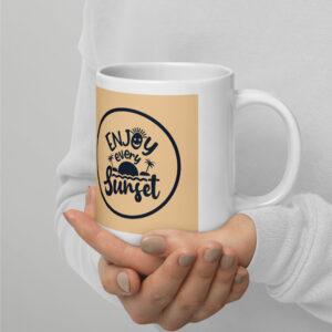 White glossy mug