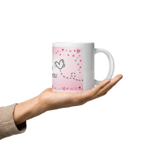 White glossy mug